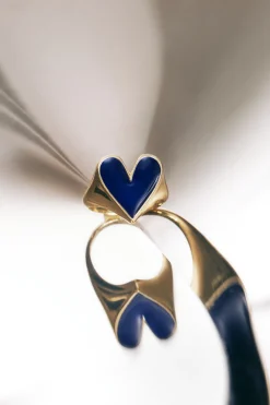 Bijoux|Balzac Bague Faustine Dore Coeur Marine
