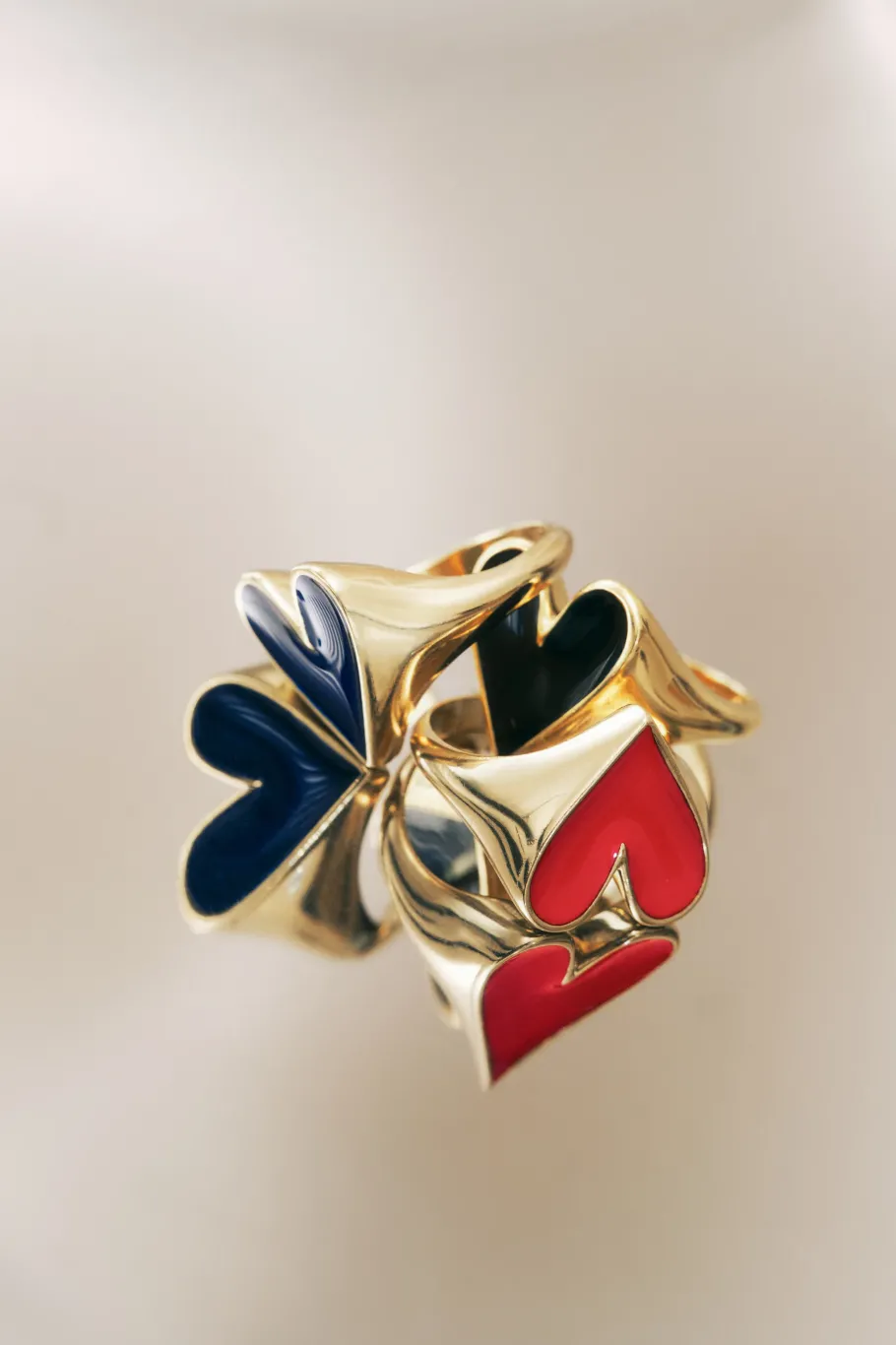 Bijoux|Balzac Bague Faustine Dore Coeur Marine