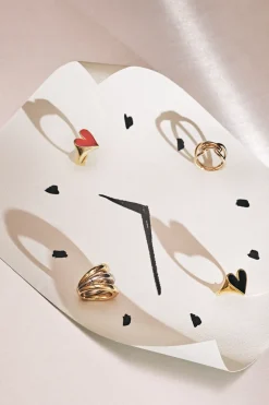 Bijoux|Balzac Bague Faustine Dore Coeur Noir
