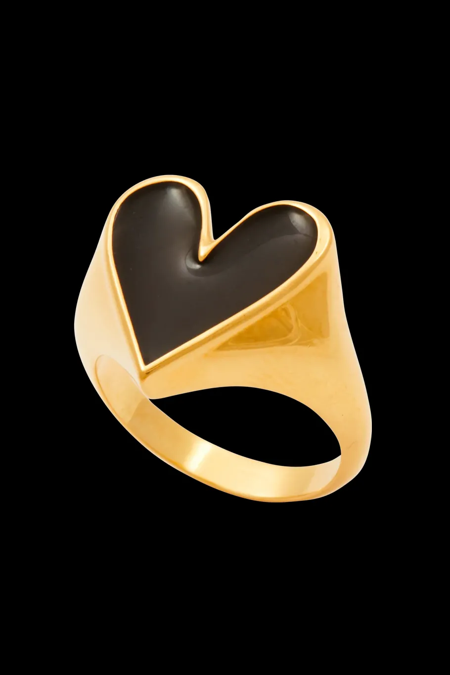 Bijoux|Balzac Bague Faustine Dore Coeur Noir