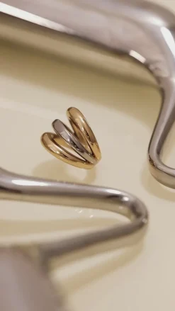 Bijoux|Balzac Bague Faustine Dore Coeur Rouge