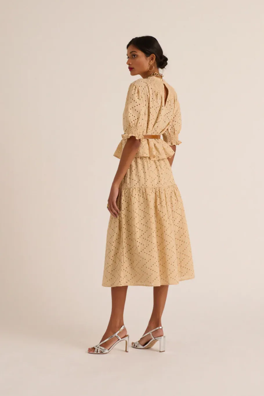 Chemises Et Blouses|Balzac Blouse Amicie Broderie Anglaise Beige