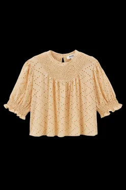 Chemises Et Blouses|Balzac Blouse Amicie Broderie Anglaise Beige