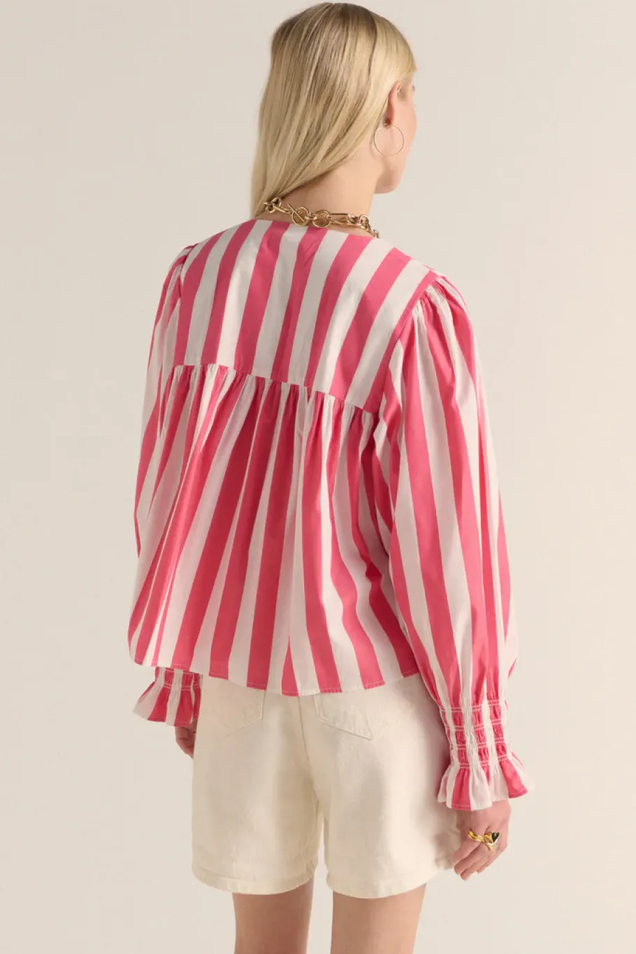 Chemises Et Blouses|Balzac Blouse Ophelie Rayures Rose