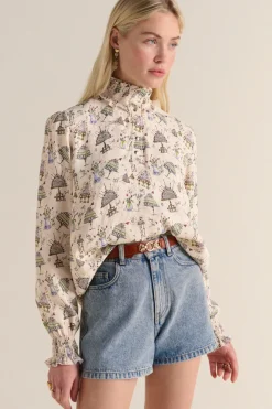 Chemises Et Blouses|Balzac Blouse Une Fois Imprime Anniversaire