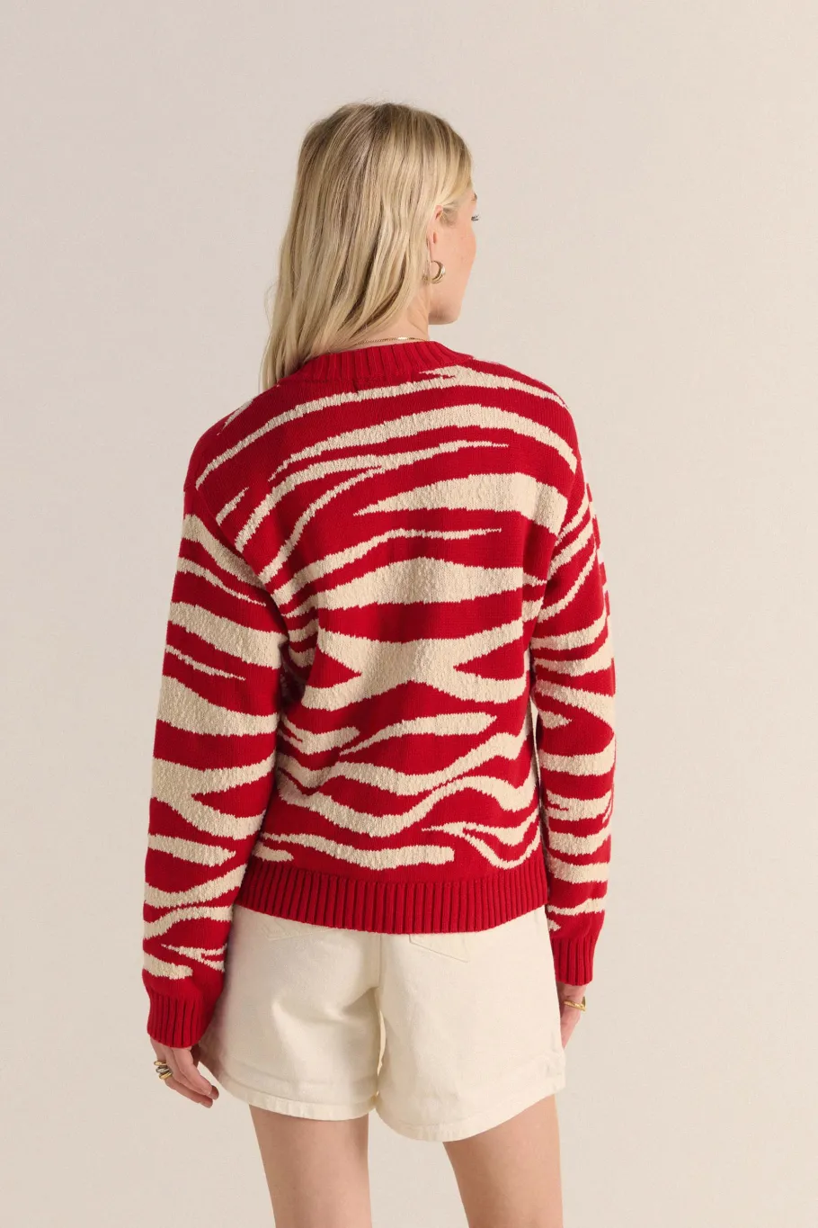 Pulls Et Cardigans|Balzac Cardigan Giboule Rouge Et Ecru