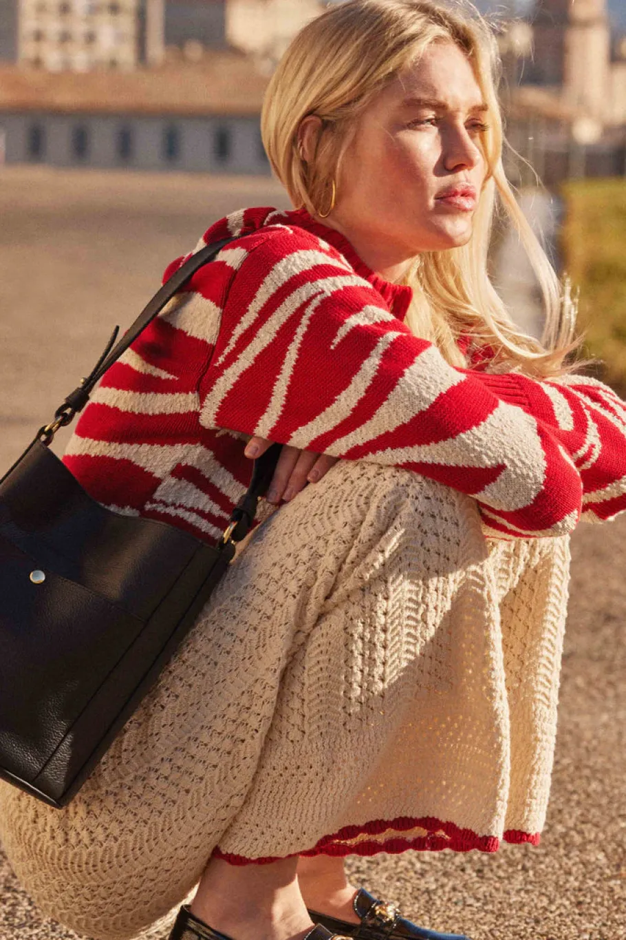 Pulls Et Cardigans|Balzac Cardigan Giboule Rouge Et Ecru