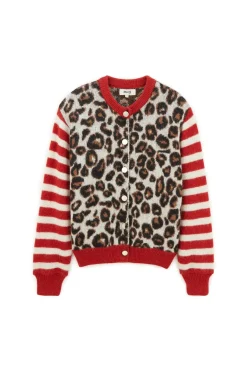 Pulls Et Cardigans|Balzac Cardigan Idole Rouge Et Leopard