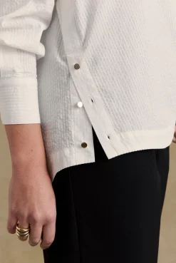 Chemises Et Blouses|Balzac Chemise Arthus Seersucker Blanc