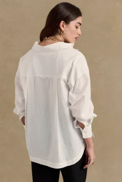 Chemises Et Blouses|Balzac Chemise Arthus Seersucker Blanc