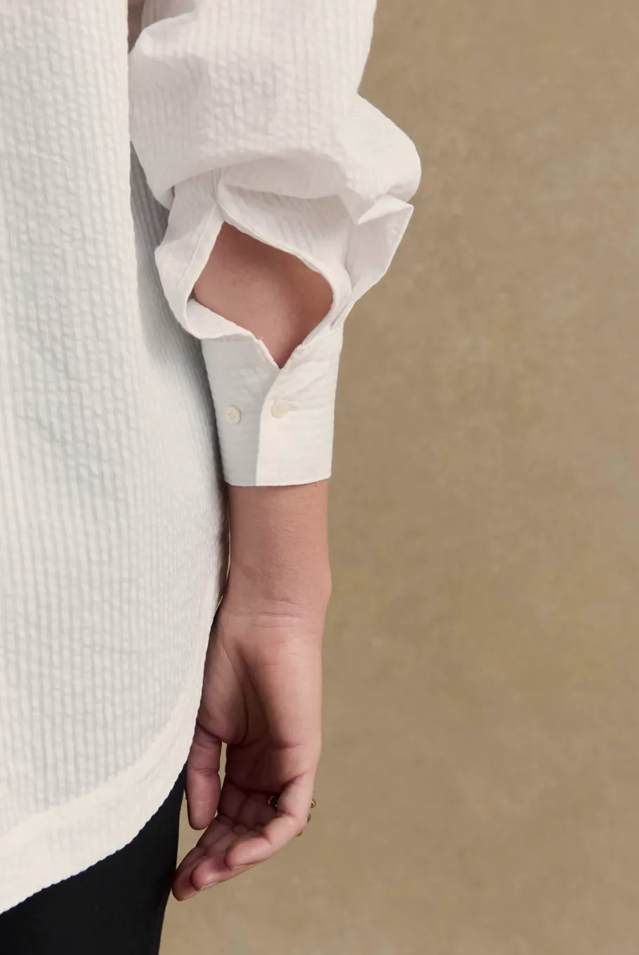 Chemises Et Blouses|Balzac Chemise Arthus Seersucker Blanc