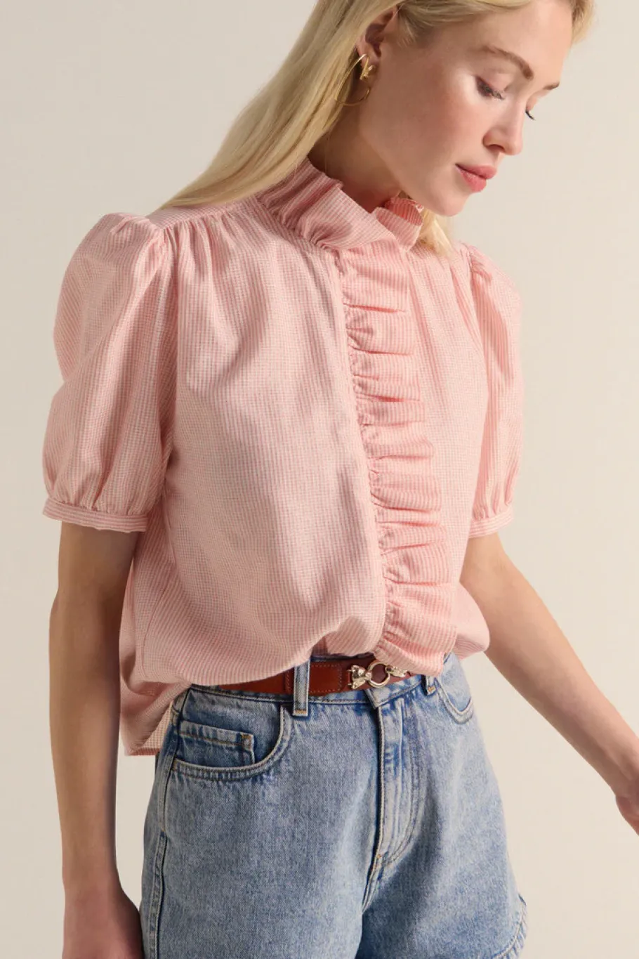 Chemises Et Blouses|Balzac Chemise Baignade Rayures Corail Irise