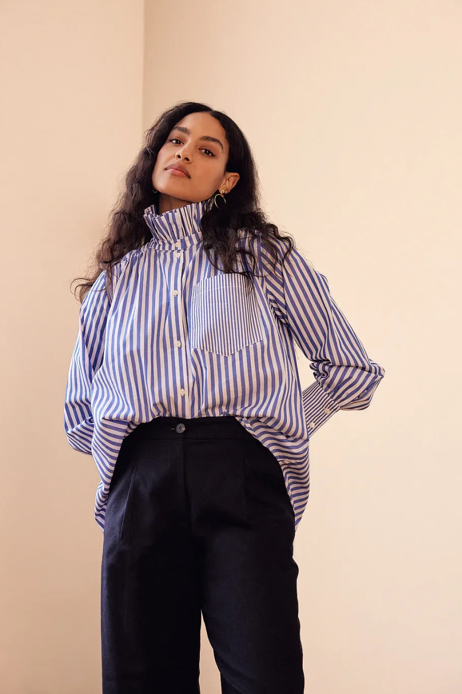 Chemises Et Blouses|Balzac Chemise Leonor Rayures Blanc Et Bleu