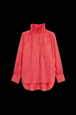 Chemises Et Blouses|Balzac Chemise Leonor Vichy Rose Et Rouge