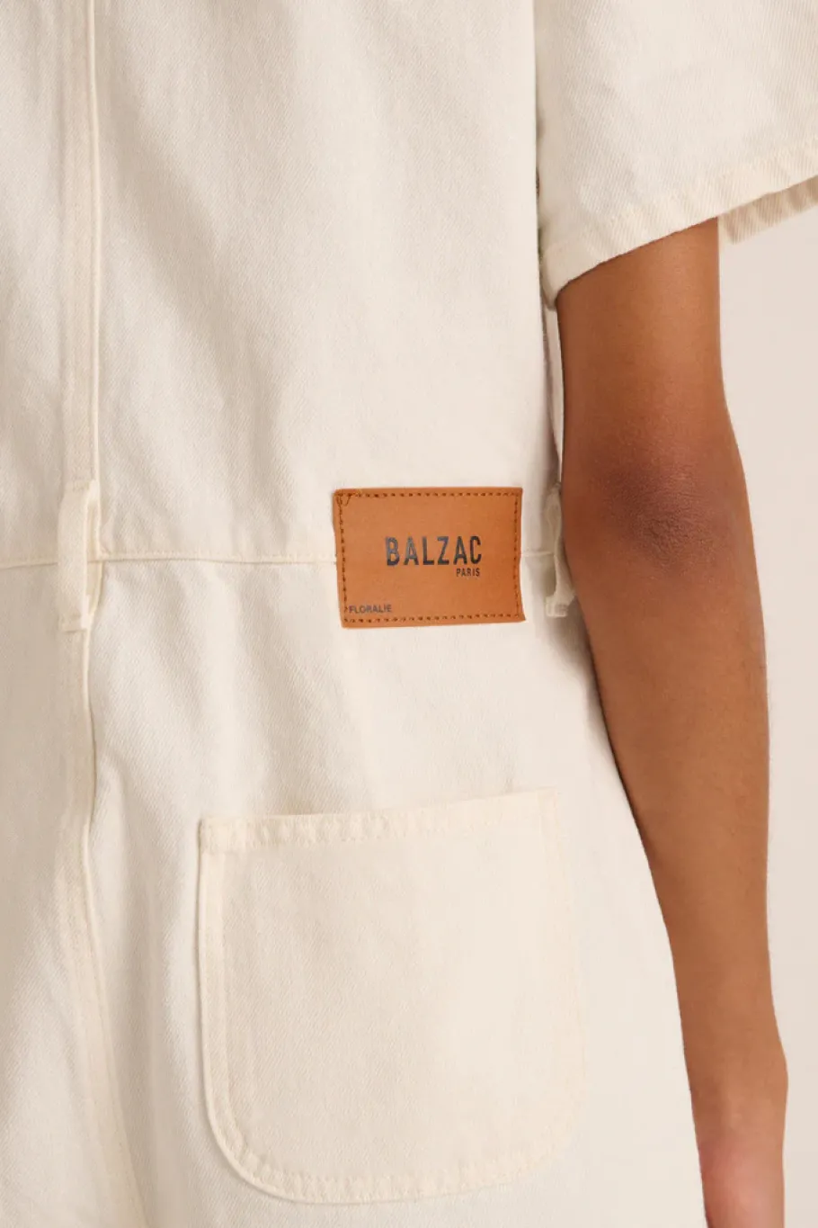 Combinaisons|Balzac Combinaison Floralie Jean Blanc Perle