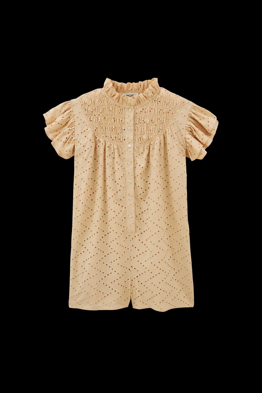 Combinaisons|Balzac Combishort Jade Broderie Anglaise Beige