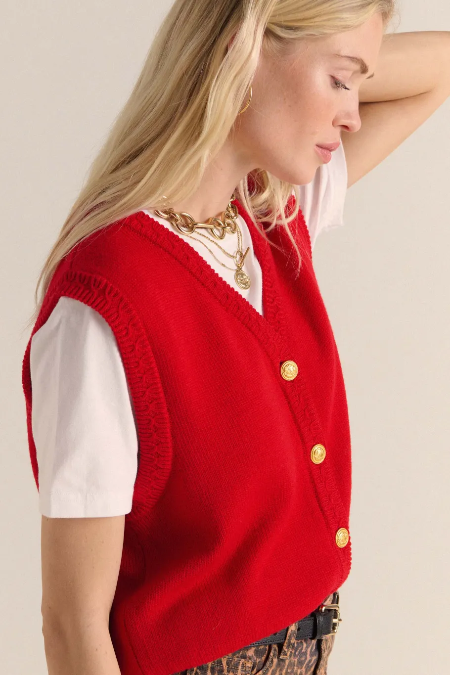 Pulls Et Cardigans|Balzac Gilet Constant Rouge