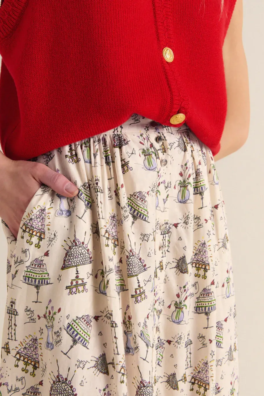 Jupes Et Shorts|Balzac Jupe Sally Imprime Anniversaire