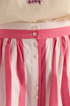 Jupes Et Shorts|Balzac Jupe Sally Rayures Rose