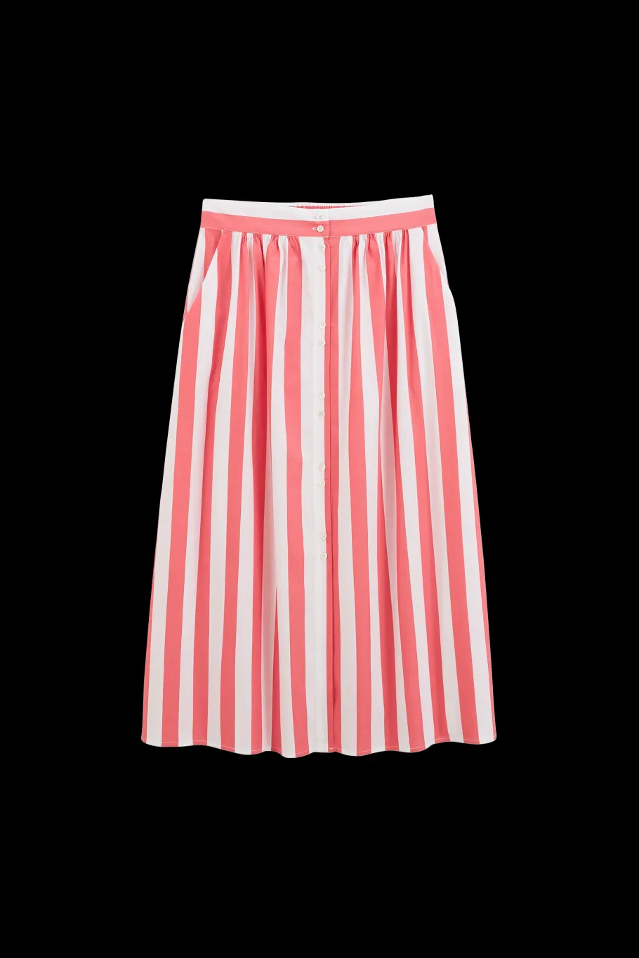 Jupes Et Shorts|Balzac Jupe Sally Rayures Rose