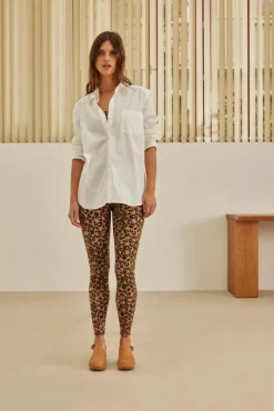 Pantalons|Balzac Legging Calme Leopard Cafe