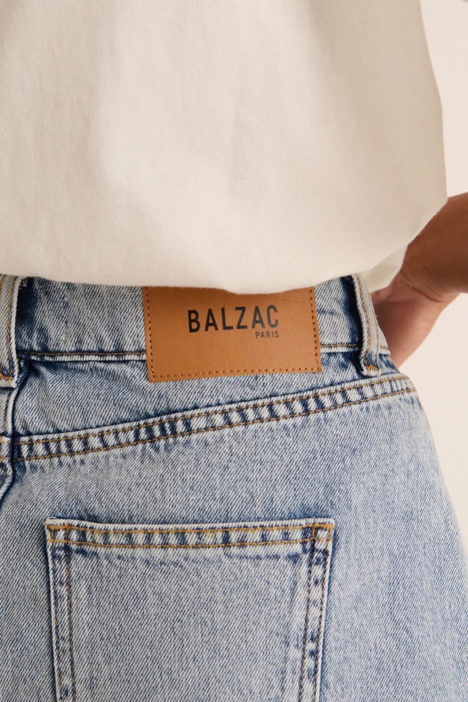 Jupes Et Shorts|Balzac Mini-Jupe Sixtine Bleu Glacier