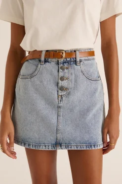 Jupes Et Shorts|Balzac Mini-Jupe Sixtine Bleu Glacier