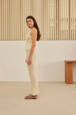 Pantalons|Balzac Pantalon Marbre Ecru