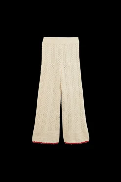 Pantalons|Balzac Pantalon Paysage Ecru Et Lisere Rouge