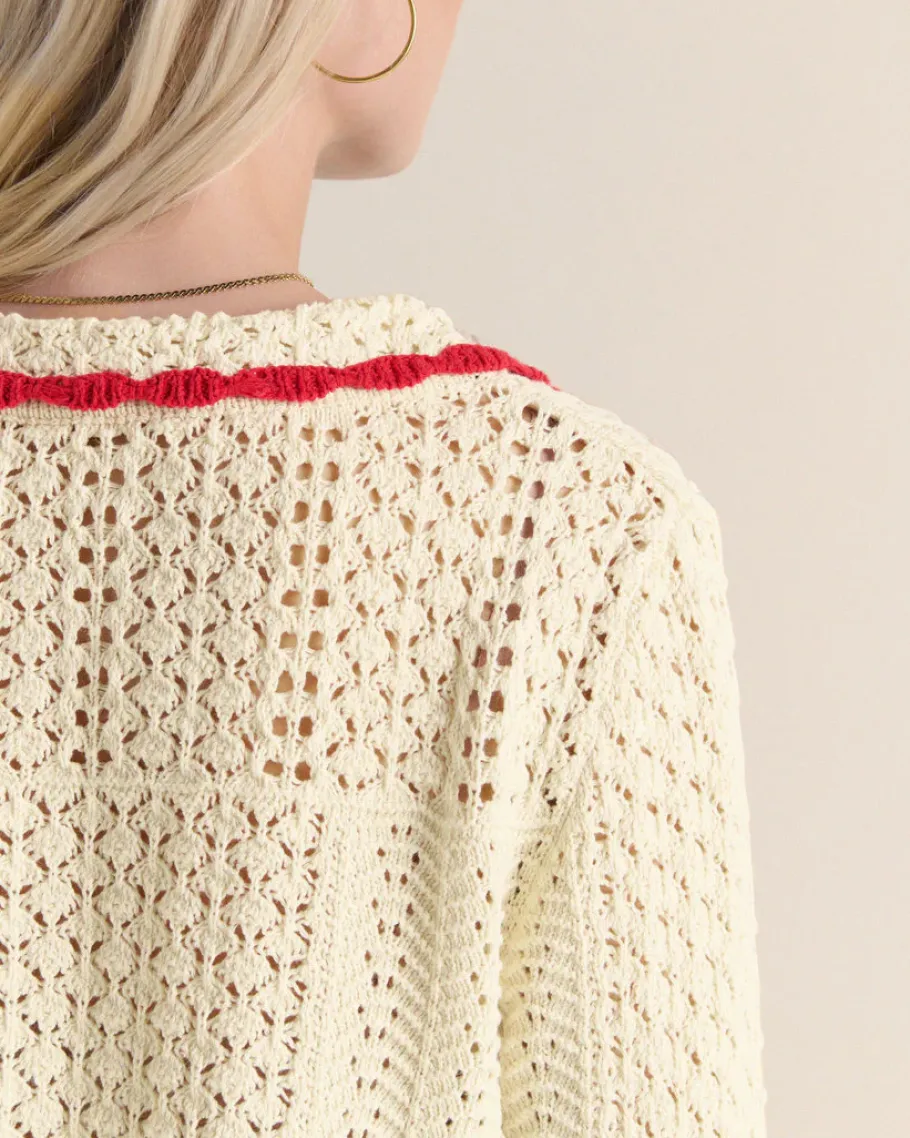 Tee-Shirts Et Bodies|Balzac Polo Gabin Ecru Et Rouge