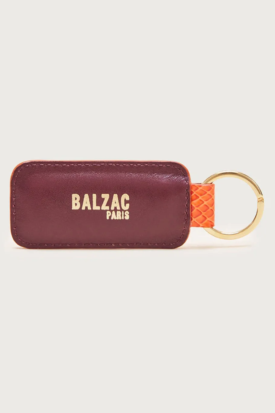 Petite Maroquinerie|Balzac Porte-Cles Nestor Orange Et Bordeaux