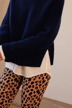 Pulls Et Cardigans|Balzac Pull Mael Bleu Marine