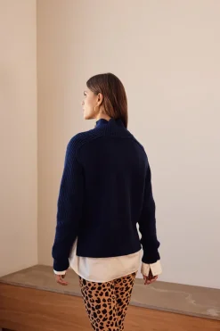 Pulls Et Cardigans|Balzac Pull Mael Bleu Marine