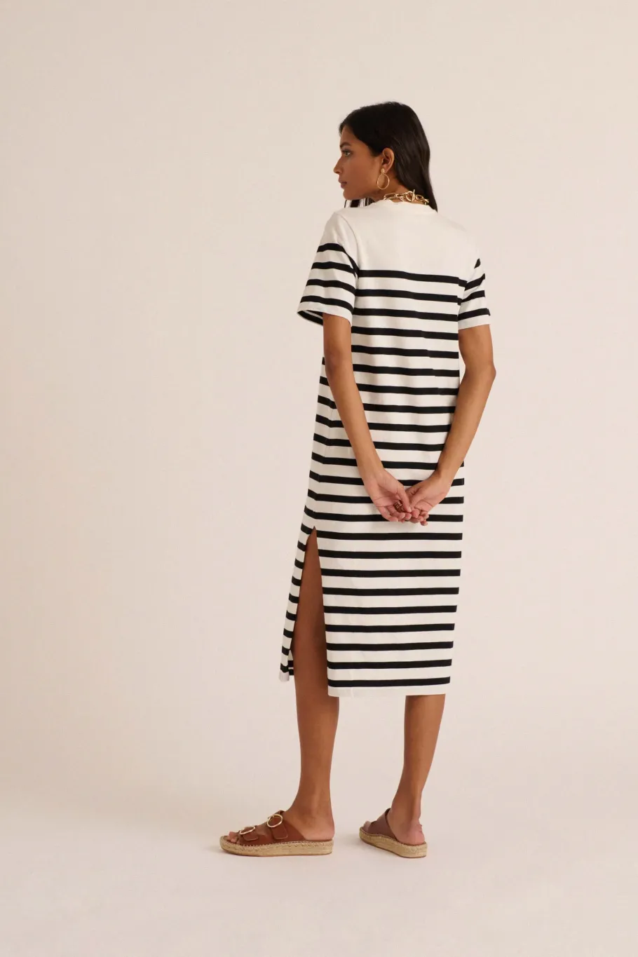 Robes|Balzac Robe Claodia A Rayures Noires