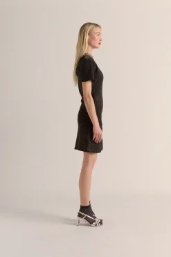 Robes|Balzac Robe Floreal Noir Irise Dore