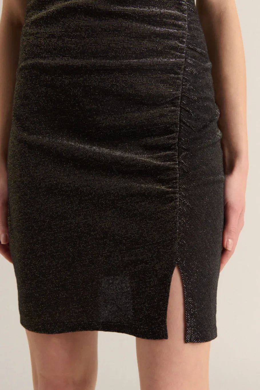 Robes|Balzac Robe Floreal Noir Irise Dore