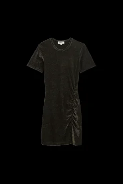 Robes|Balzac Robe Floreal Noir Irise Dore