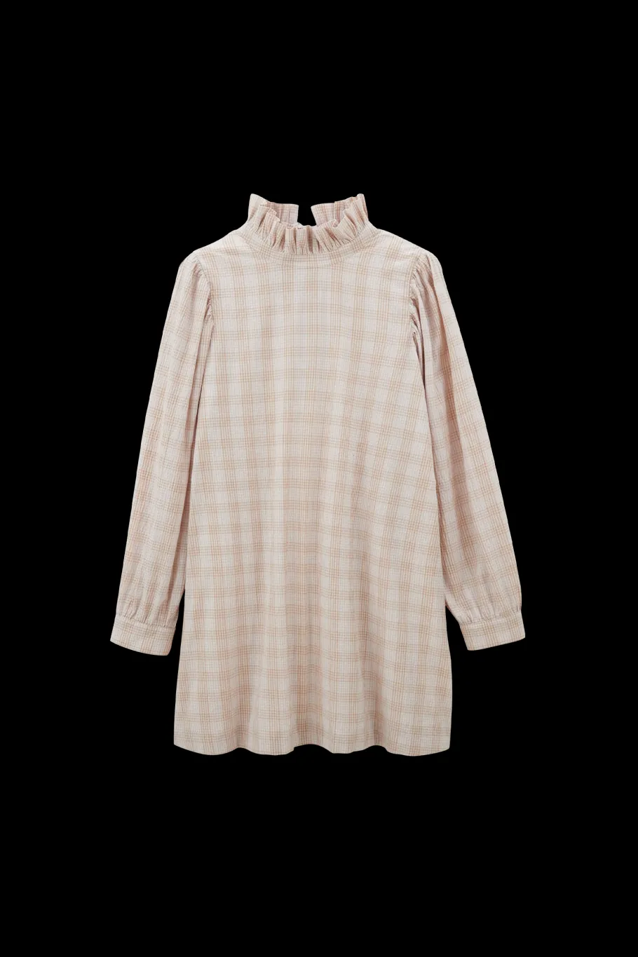 Robes|Balzac Robe Saga Carreaux Beige Et Blanc