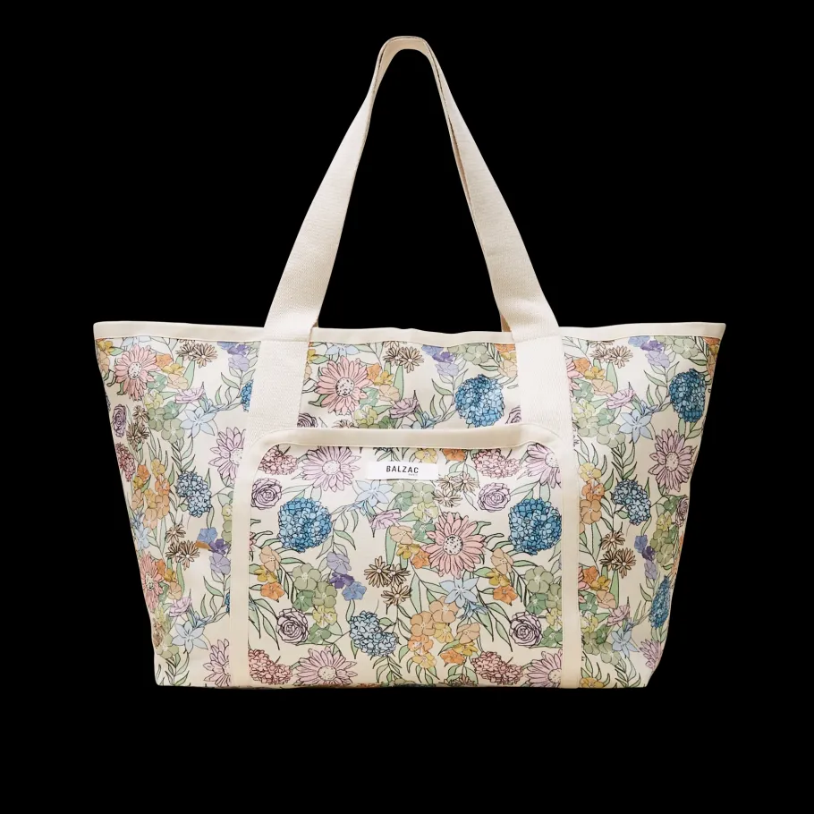 Pochettes Et Cabas|Balzac Sac Contemporain Imprime Fleurs D'Ete