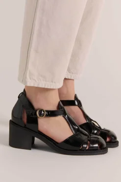 Babies, Sandales Et Escarpins|Balzac Sandales Corsaire Vernis Froisse Noir