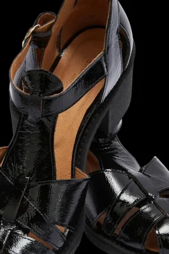 Babies, Sandales Et Escarpins|Balzac Sandales Corsaire Vernis Froisse Noir