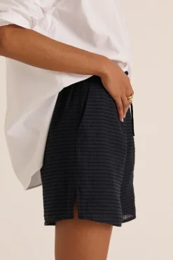 Jupes Et Shorts|Balzac Short Lino Marine