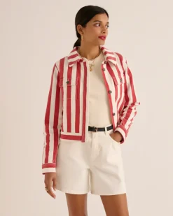 Jupes Et Shorts|Balzac Short Maylone Jean Blanc Perle