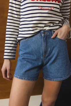 Jupes Et Shorts|Balzac Short Maylone Jean Bleu Mineral