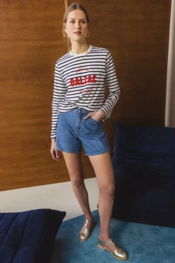 Jupes Et Shorts|Balzac Short Maylone Jean Bleu Mineral