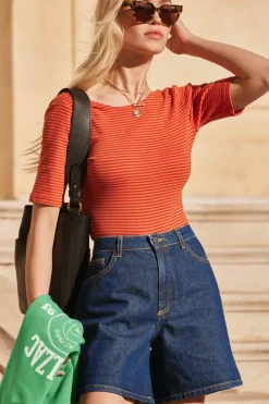 Jupes Et Shorts|Balzac Short Maylone Jean Bleu Minuit
