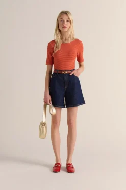 Jupes Et Shorts|Balzac Short Maylone Jean Bleu Minuit