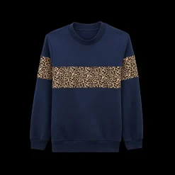 Sweatshirts|Balzac Sweat Anvers Marine Et Leopard
