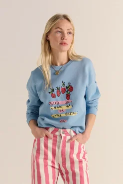 Sweatshirts|Balzac Sweat-Shirt Harlow Cocktail Party Bleu Ciel