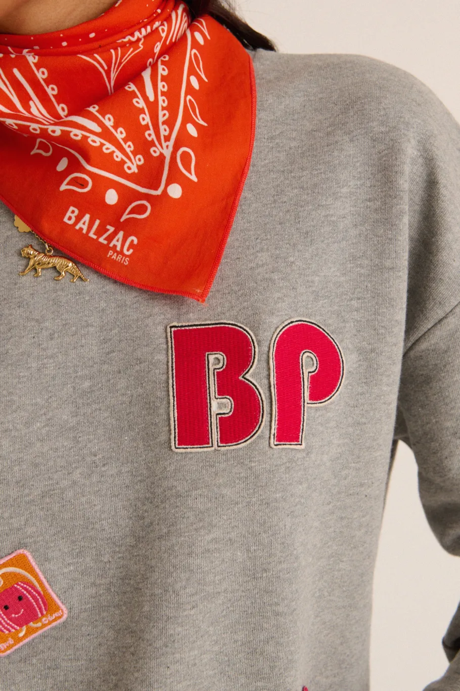 Sweatshirts|Balzac Sweat-Shirt Harlow Patch Gris